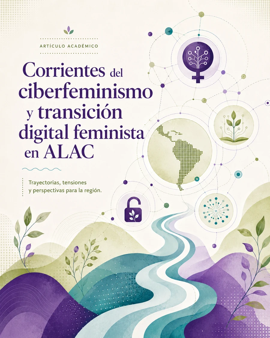 Portada visual del artículo Corrientes del ciberfeminismo y transición digital feminista en ALAC